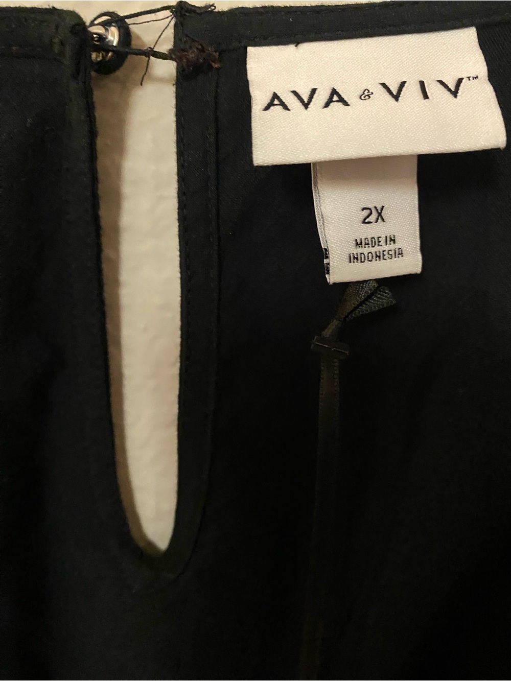 Ava & Viv Black Tie-Front Wide-Leg Jumpsuit - Size 2X - NWT! - Picture 7 of 7